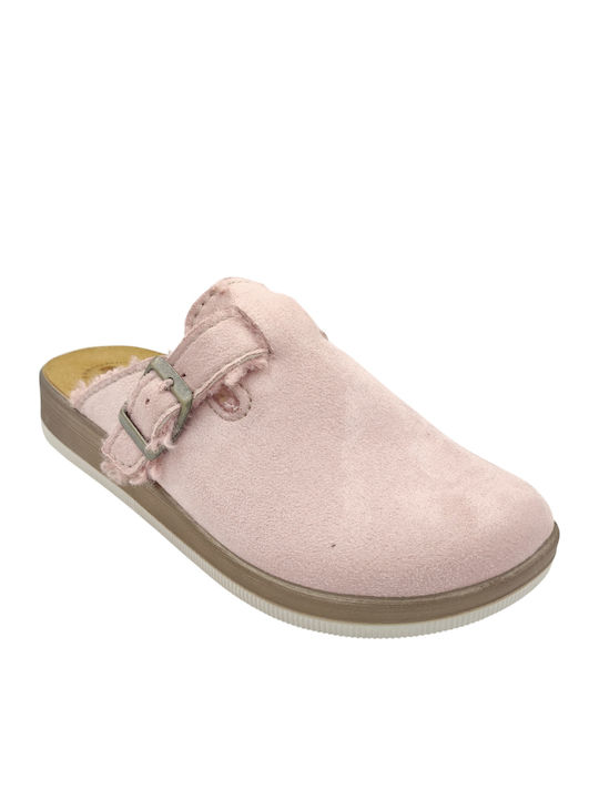 Anatomical Leather Women's Slippers Pink