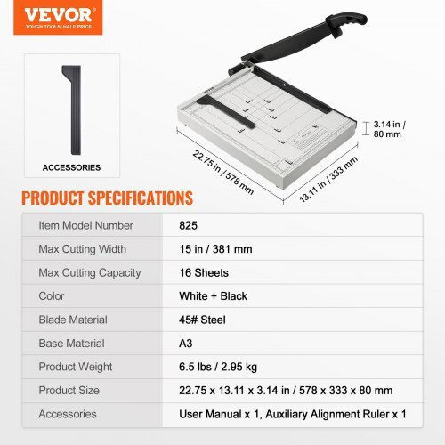 Vevor Office Cutting Machine Guillotine 38.1cm A3