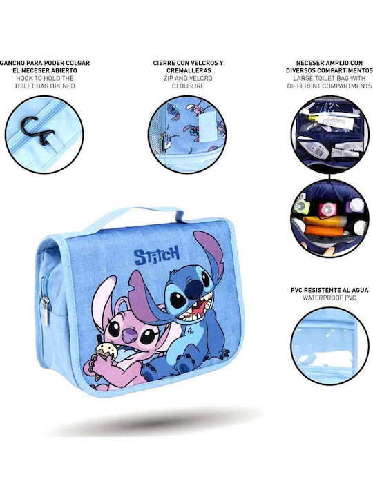Necesare Disney Lilo & Stitch în culoarea Albastru deschis 25cm