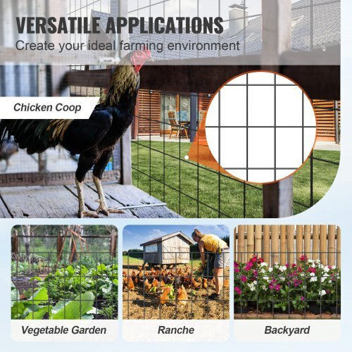 Vevor Wire Fencing Galvanized Black