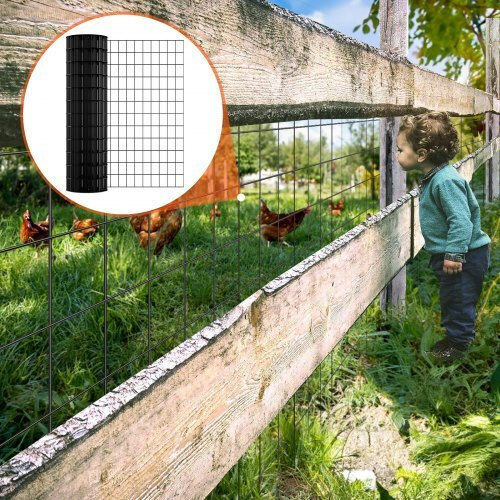 Vevor Wire Fencing Galvanized Black