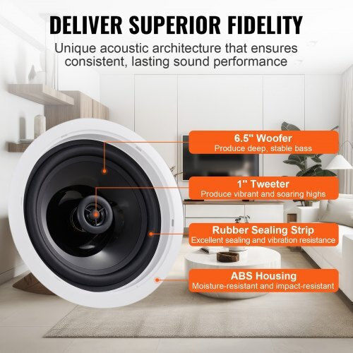 Vevor Σετ Ηχεία Εγκαταστάσεων 150W με Bluetooth Λευκά