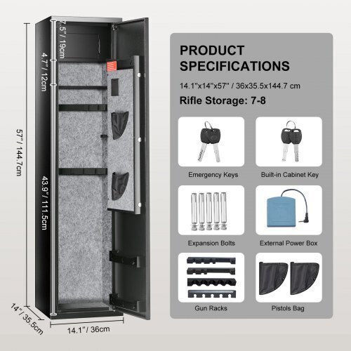 Vevor Waffenschrank Fingerabdruck & Digitales Tastenfeld 6 Waffen Zqjdsx78z9ws6rwvqv9
