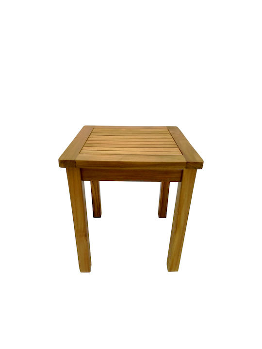 Noly Sitting Room Outdoor Wood Table Natural 40x40x45cm