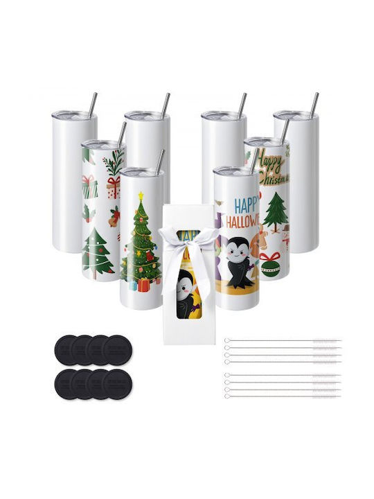 Vevor Set Ornamente de Crăciun Pahare Plastice Transparent 8buc