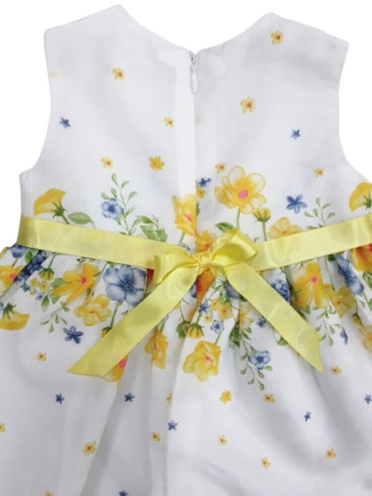 Girls Dress Sleeveless Set with Coat Yellow