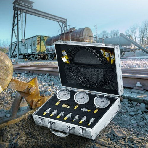 Vevor Hydraulic Test Set Excavators 3 Manometers 9 Connections 3 Hoses Jxybz3t9g000xhz9iv0