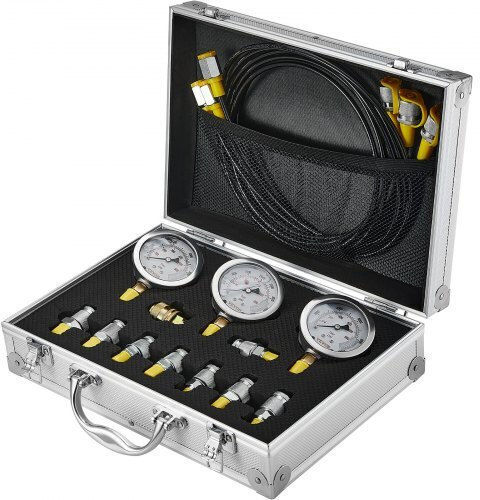Vevor Hydraulic Test Set Excavators 3 Manometers 9 Connections 3 Hoses Jxybz3t9g000xhz9iv0