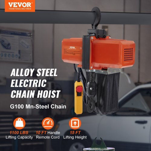 Електрически верижен телфер Vevor 500 кг 4.5 м повдигане Ddhlhlcs25mdb0v1hv2