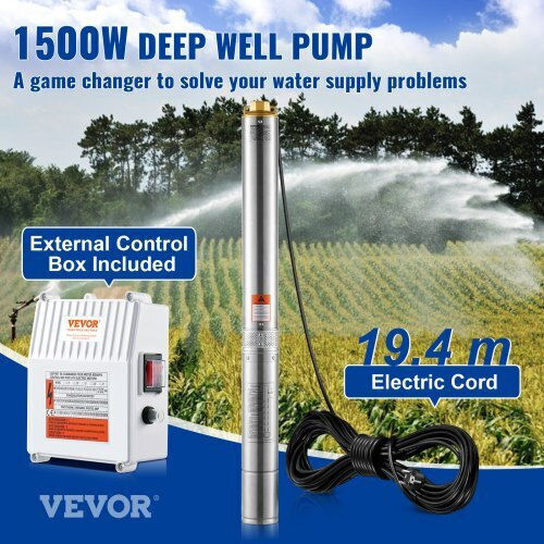 Vevor Einphasige Pumpe Bohren 2hp SJQSBMBWZ220VN1JDV2