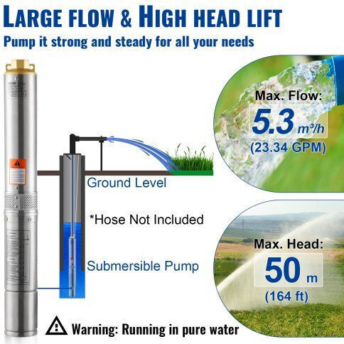 Vevor Single-phase Pump Drilling 0.49hp S220V370W64MHV3XQV2