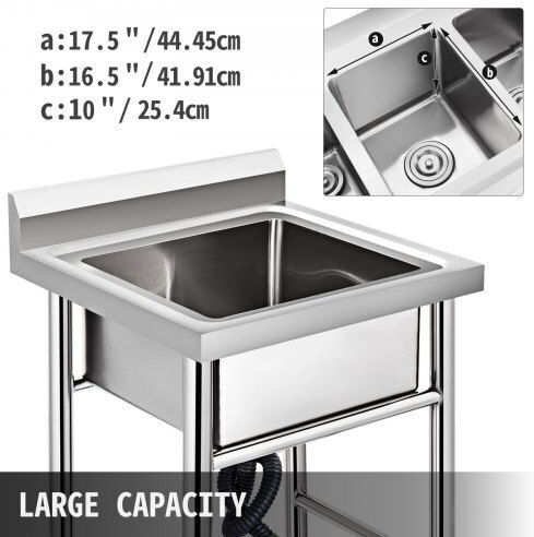 Vevor Faucet Single 60X60X80DCBXGSC01V0 44.45x25.4x41.91cm