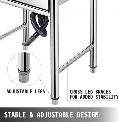Vevor Faucet Single 60X60X80DCBXGSC01V0 44.45x25.4x41.91cm