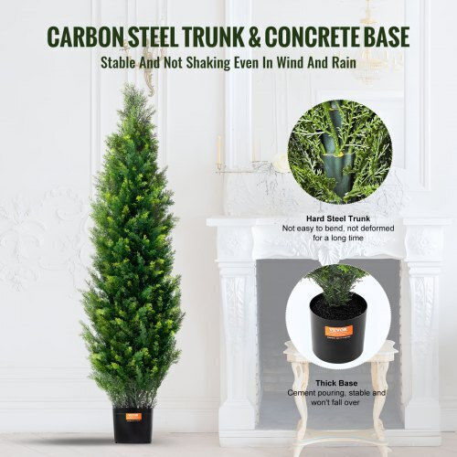 Set of 2 Artificial Cedar Trees 5' Vevor Indoor Outdoor Decoration UV Xsrgxjs60ycavomhcv0