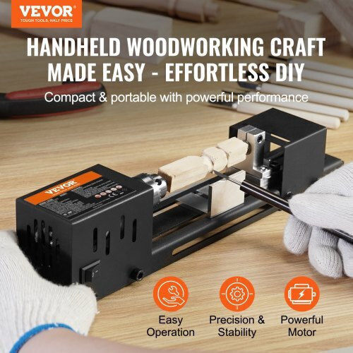 Vevor MNMGCCMNY796W1WHYV2 Tâmplar de lemn cu Putere 96W și Viteză de tăiere 8450rpm