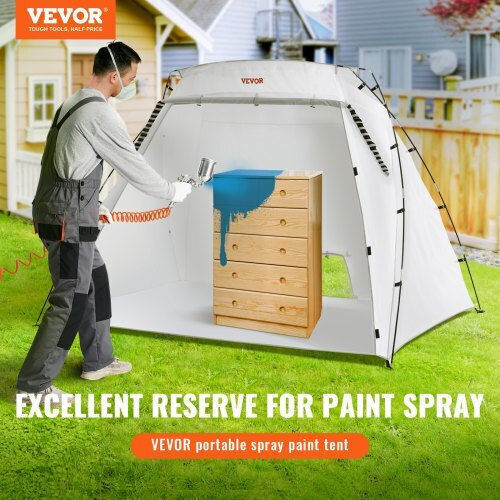 Φορητή Σκηνή Βαφής Vevor 7.5x5.2x5.2ft Δάπεδο & Δίχτυ Bxspq906262inuco9v0
