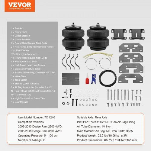 Vevor Luftfederungskit für Dodge Ram 2500/3500 Aqqnxjtj50003ho8fv0