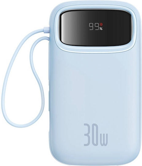 Baseus QPow2 Power Bank 20000mAh 30W με Θύρα USB-A και 2 Θύρες USB-C Μπλε