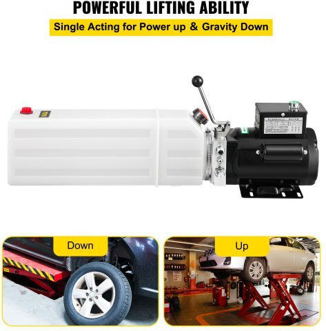 Vevor 6L Hydraulic Car Lift Pump 220V 50Hz 1PH 2750 PSI QCJSQSLK000000001V0