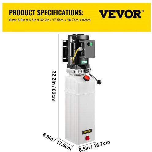 Vevor 6L Hydraulic Car Lift Pump 220V 50Hz 1PH 2750 PSI QCJSQSLK000000001V0