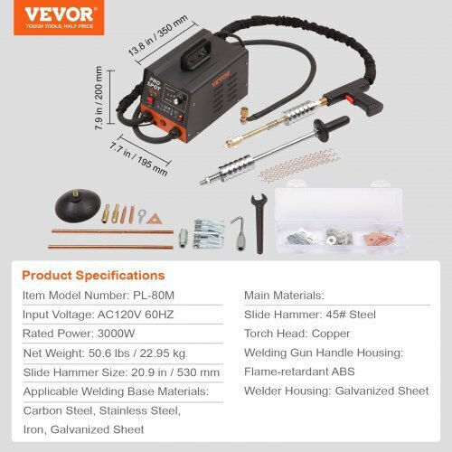 Vevor Κιτ Επισκευής Εξογκωμάτων 3 Kw 6 Λειτουργίες Συγκόλλησης Dzftslzhj3kwv0j5vv2
