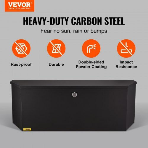 Vevor Trailer Storage Box 36x12x12 Inches Carbon Steel + Lock T36x12x12inchj5v8v0