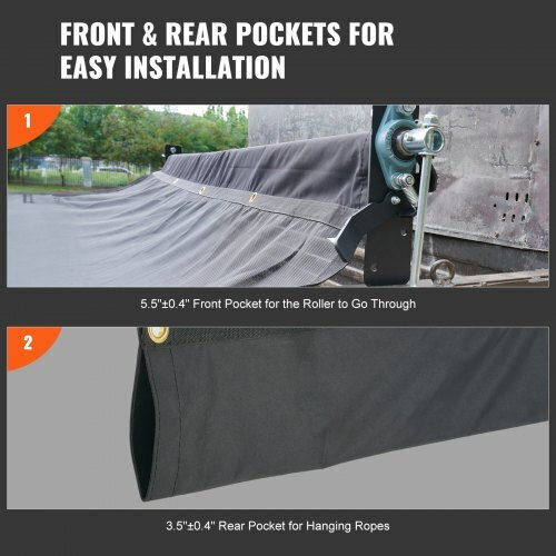 Vevor Schwerlast-PVC-Schwarz-Abdecknetz für Kipper 6 x 14 ft