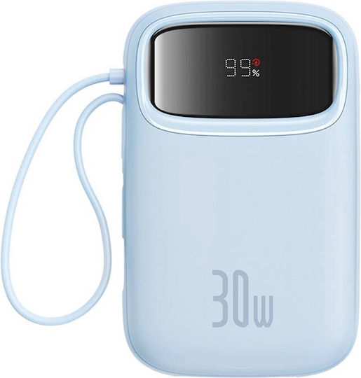 Baseus QPow 2 Power Bank 10000mAh 30W с USB-A порт и USB-C порт Син