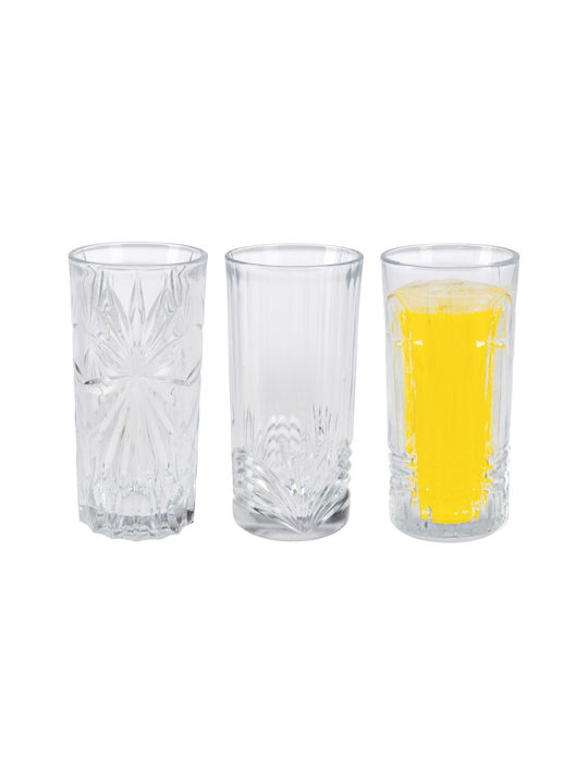 Excellent Houseware Σετ Ποτήρια Νερού από Γυαλί 380ml 3τμχ