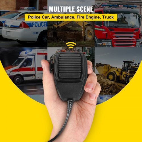 Sirena Poliție Vevor 200W 9-Tonuri Microfon Comutatoare Lumini Mașini Camioane de Pompieri Hhq200w9sdcz00001v0