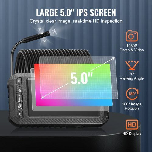 Vevor Endoscope Camera 1920x1080 pixels with 15m Cable