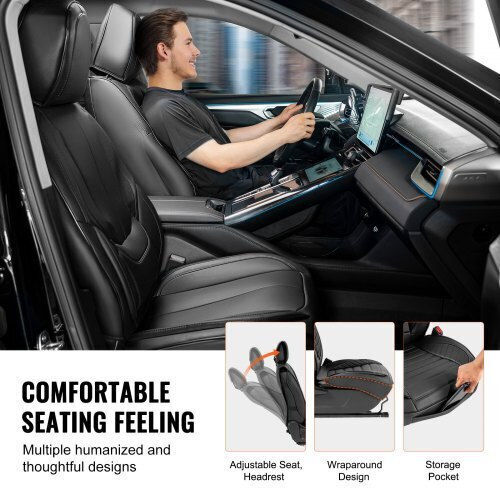 Vevor Car Cover Set 13pcs Leatherette Black