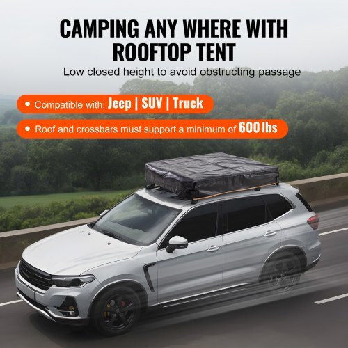 Vevor Σκηνή Camping Αυτοκινήτου Φουσκωτή Μπεζ με Διπλό Πανί 3 Εποχών για 3 Άτομα για Jeep SUV Φορτηγό με Σκάλα