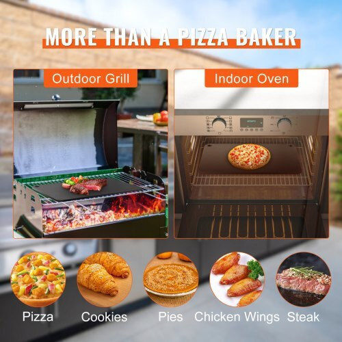 Vevor Antihaft Backblech Pizza mit Rostfreier Stahl Wohnung Oberfläche 50.8x35.56x3cm