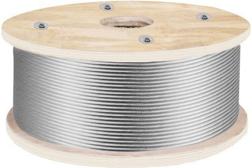 Vevor Stainless Steel Wire Rope 316 500ft 3/16" 1x19 4700lbs Gss1x19-4.8mm152mv0