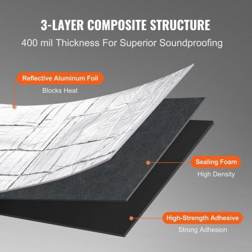 Vevor Car Soundproofing 400 Mil 1.5㎡ High-Density Foam & Double-Layer Thermal Insulation Gydjzlbpm16sp50ngv0