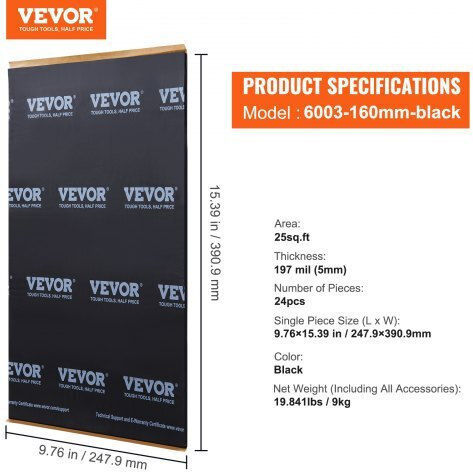 Vevor Ηχομονωτικό Αυτοκινήτου 200 Mil 2.3τ.μ Gydpzdjxj25s9u045v0