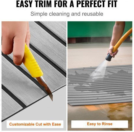 Pardoseală pentru barcă Vevor din spumă EVA 240 cm x 116 cm, pardoseală adezivă antiderapantă, 2,78 mp Cbzzfhpmddhszq449v0