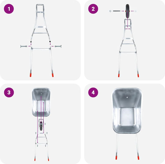 vidaXL Construction Cart Capacity 90L