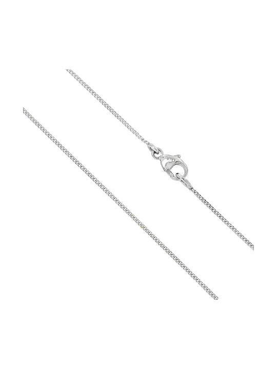 Xryseio Γυναικεία Λευκόχρυση Αλυσίδα Λαιμού 18Κ Μήκους 43cm