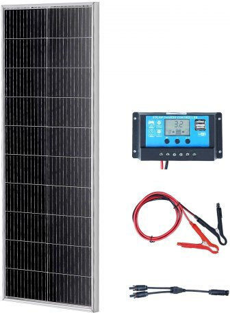 Vevor GDSDJTYNBDJ1MLOFJV9 Monocrystalline Solar Panel 100W 12V 1095x450x29mm
