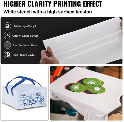 Vevor Silk Screen Printing Set Frame 10x14in 110 Mesh 6pcs Sykjd61101014x54uv0