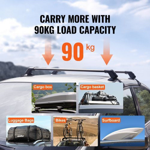 Vevor Universal Roof Bar Vehicles Without Rails Aluminum Lock Hgjtykllcdklot0k8v0