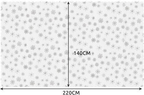 Ruhhy Weihnachtlich Tischtuch Stoff Weiß L220xB140cm.