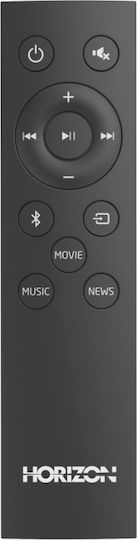 Horizon-Europe Soundbar 2.0 Bluetooth και HDMI 60W με Τηλεχειριστήριο Μαύρο HAV-S2030