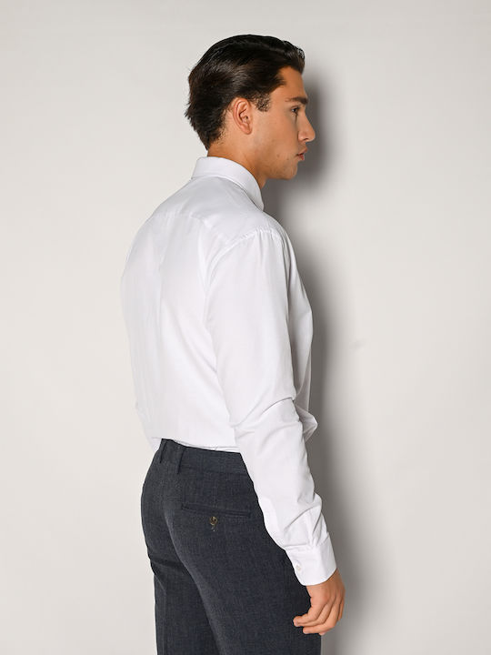 Langärmeliges Hemd in normaler Passform White