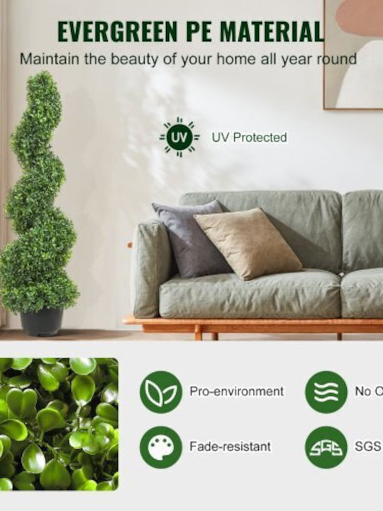 Artificial Outdoor Tree Buxus (Common box) Green 121.92cm 2pcs Vevor