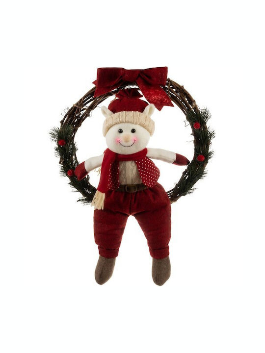 Ruhhy Crăciun Decorativ Lemnos Coroană de flori cu Diametru 55cm.
