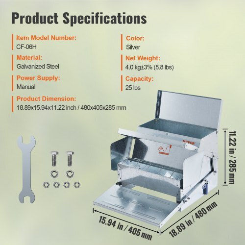 Vevor Automat Alimentator pentru Găini și Păsări cu Capacitate 11kg 48x40.5x28.5cm.