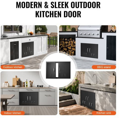 BBQ Door Vevor 762x533 mm Double Outdoor Kitchen Smmbscjmhs30rl2l0v0
